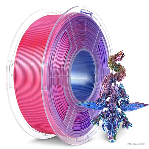 JAYO 1.1KG SILK PLA+ 3D Printer Filament 1.75mm Quad-Color Blue Purple Red Gold