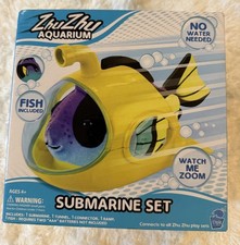 ZHU ZHU Pets Aquarium SUBMARINE SET  WESLEY THE BLUE TANG Fish 2023 Toy