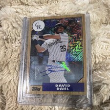 Topps 2017 Silver Pack 1987 Chrome David Dahl Rockies Rookie Auto #87A-DD /199