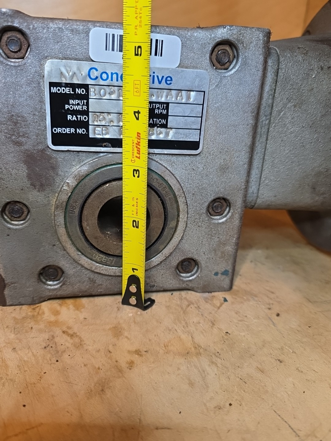 Cone Drive B031051.WAAT Ratio 15:1 WE*SHIP*TODAY*