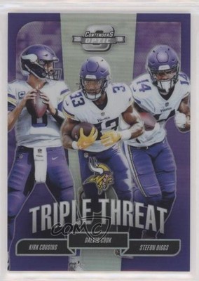 2018 Contenders Optic Triple Threat Dalvin Cook Kirk Cousins Stefon Diggs n0c