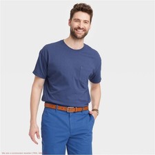 Men's Heavyweight T-Shirt Goodfellow  Co Seamless Blue XL SEE DEAL  
