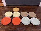 HUGE lot Of 102 MCM Boontonware Melamine RARE Plaid Starburst Orange Yellow — photo 10
