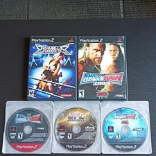 Lot of 5 PS2 Wrestling/MMA Games: Rumble Roses, Smackdown vs Raw, UFC (Tested)