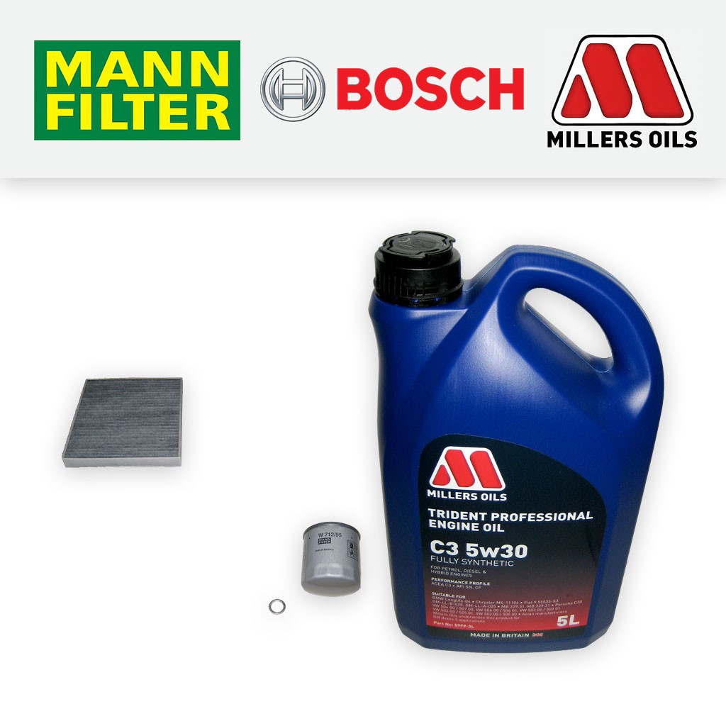 SERVICE KIT SKODA OCTAVIA (5E) 1.0 TSI OIL CABIN FILTERS +5w30 OIL (2012-2018)
