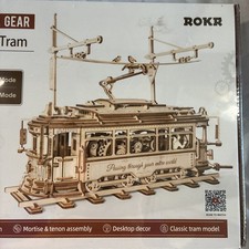 ROKR Wooden Puzzle Bundle City Tram Airplane Control Tower NEW