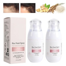 2Pc Rice Water Hair Growth Helper Spray for Thinning Hair, Unscented Oil for All