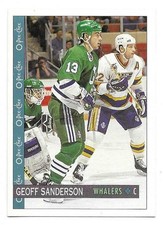 GEOFF SANDERSON 1992-93 O-PEE-CHEE CARD NEAR MINT CONDITION
