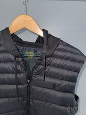 Polo Ralph Lauren Performance Duck Down Double-Knit Hooded Puffer Vest Men s L