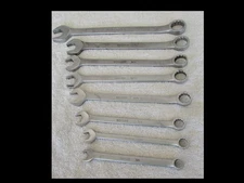 Vintage Wright Tools SAE 8 Piece Mixed Combination Wrench Set 3/8" to 15/16