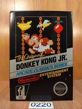 Near MINTY BOX CIB Donkey Kong Jr. complete in nintendo nes CLEAN collector lot