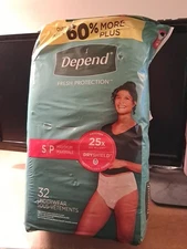 Depends 32 Underware Size Small