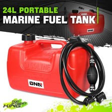 Tanque de combustible portátil de gasolina diésel 12L con bomba y tubería motor de barco marino rojo