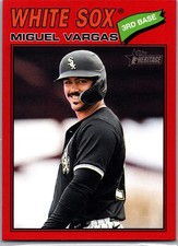 2026 Topps Heritage Miguel Vargas Chicago White Sox Base Card Red Border SP #61