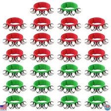20 Pcs PLULON Jingle Wrist & Ankle Bells - Christmas Percussion Instruments