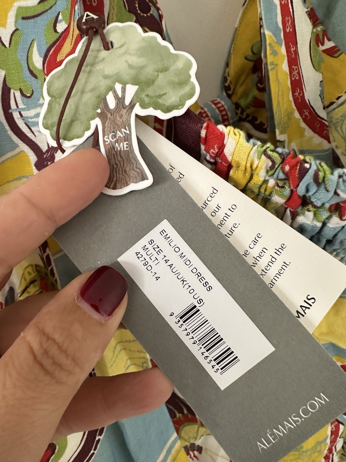 ALEMAIS DRESS - Emilio Midi Dress - Size AUS 14 / US 10 - BNWT- RRP $470 image 7