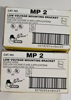20 pack -Caddy Erico MP2 Low Voltage Mounting Bracket Plate, 2-Gang, Nail-On