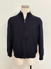 Saint James Depuis 1889 Full-Zip Wool Sweater Navy Blue size: 46/XL 