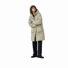 Women's Premium 90/10 Duck Down Long Puffer Coat Hooded Quilted Light Mint