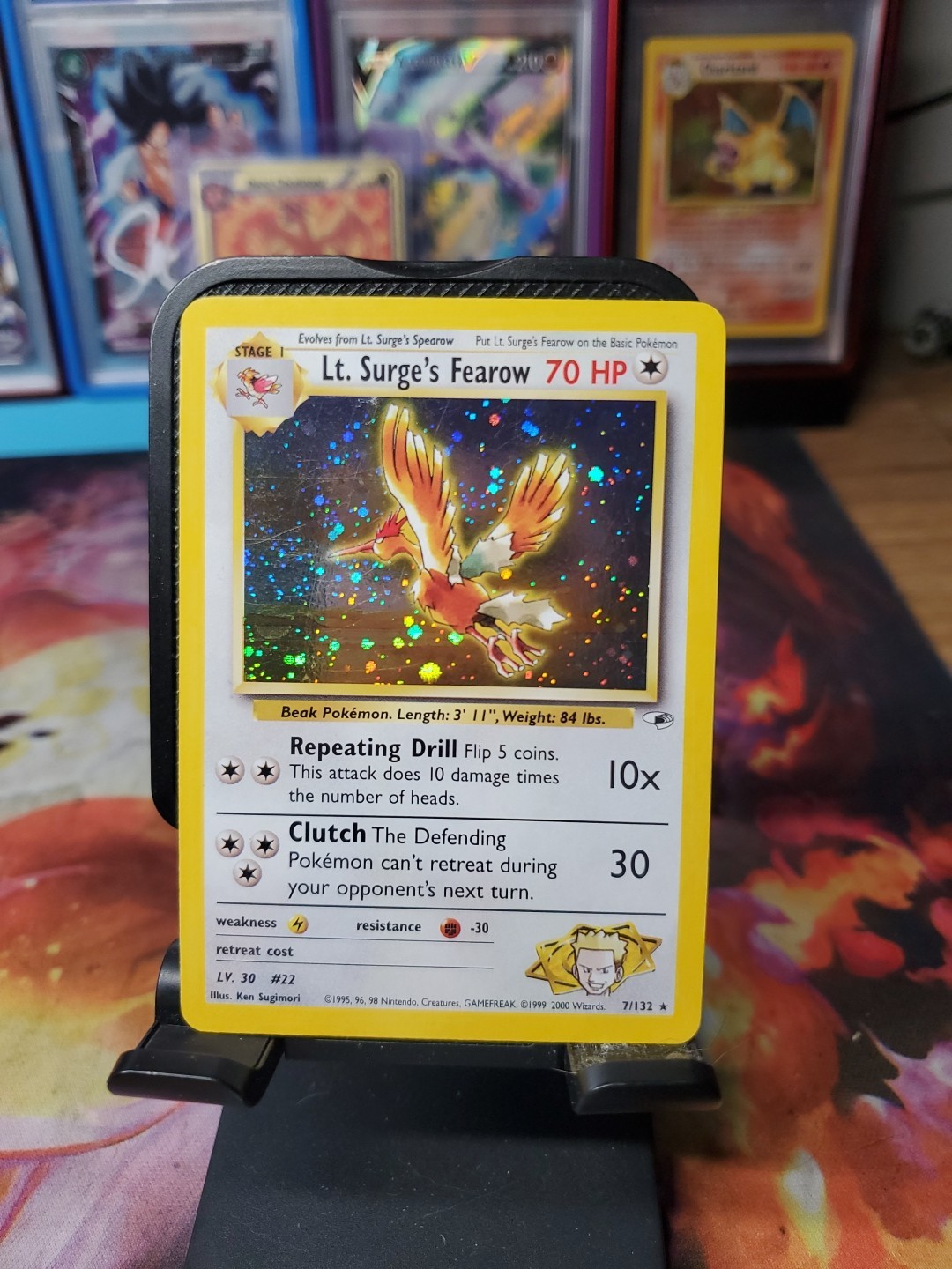 Lt. Surges Fearow 7/132 Pokemon Cards Holo Gym Heroes