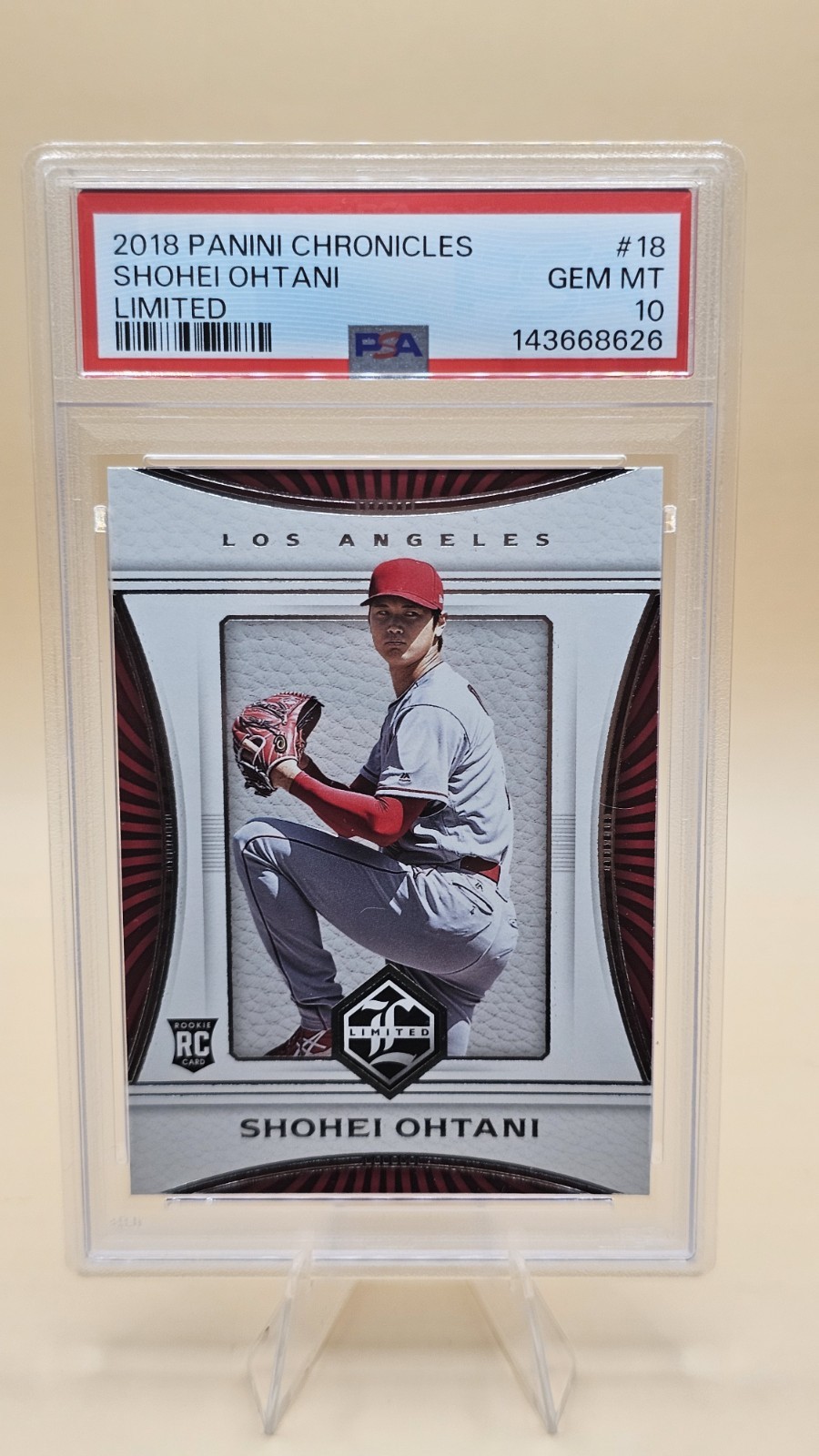 2018 Panini Chronicles Limited SHOHEI OHTANI Rookie RC #18 PSA 10 Angels Dodgers