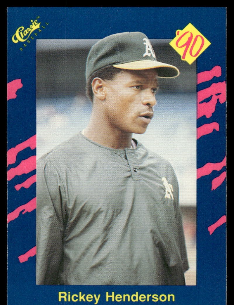 1990 Classic Blue #37 Rickey Henderson Oakland Athletics Baseball Card