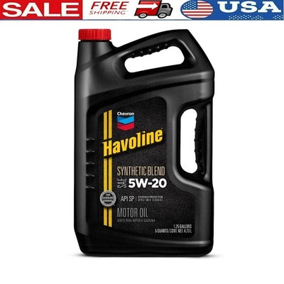 SAE 5W-20 Synthetic Blend Motor Oil Engine Protection Anti-Wear Durability New