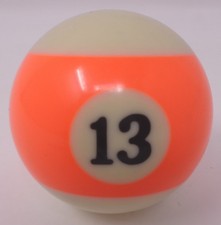  13 ball used replacement pool table billiard ball: standard 2.25" size: 2-1/4"
