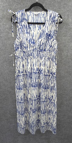 Rails Midi Dress Women's Medium Sleeveless V-Neck Adjustable Waist Organic Blue - Picture 6 of 15