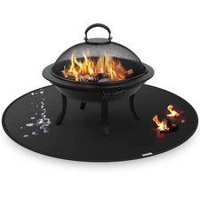 48inch Fire Pit Mat for Solo Stove Bonfire, Round Under Grill Blanket for Out...