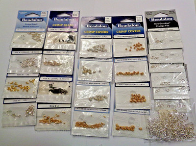 Beadalon Crimp Covers Beads Tubes wire Guardian KONVOLUT 100 Ohrhaken
