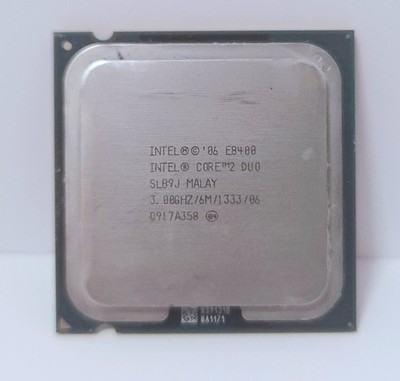 Intel Core 2 Duo E8400 3.0GHz LGA775 CPU SLB9J - Tested Working, Retro Gaming
