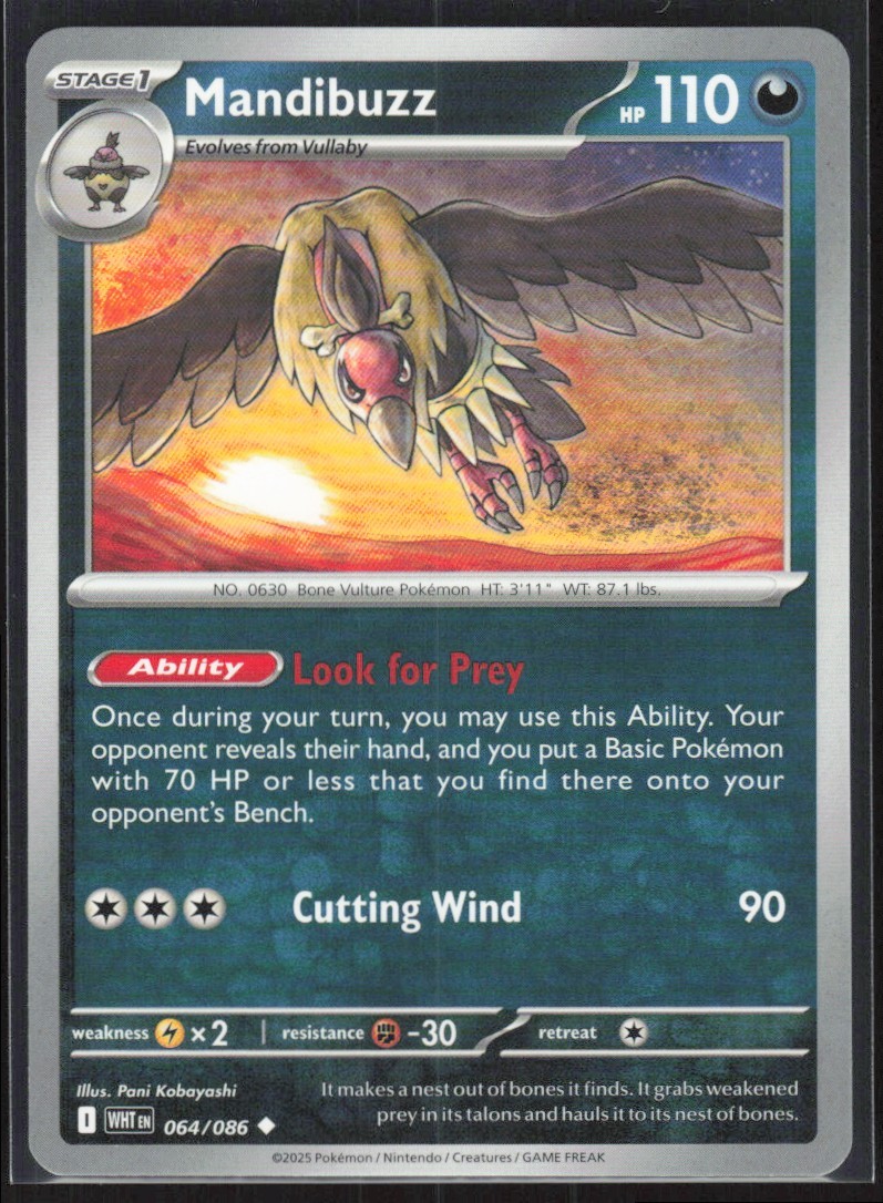 2025 Scarlet & Violet Series - White Flare Mandibuzz Uncommon #64