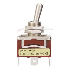 5Pcs On ON SPDT Toggle Switch 12mm 3 Pin 2 Position 15A 250V‹