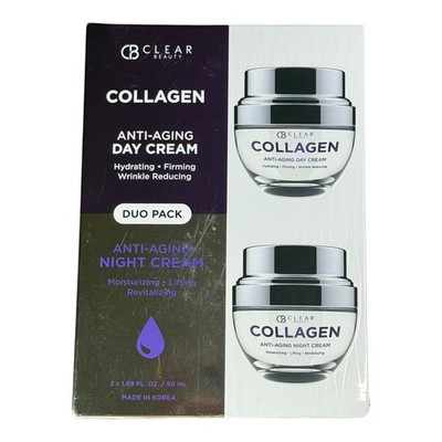 Collagen Anti Aging Day & Night Cream Duo 2pc Set 50ml Korea New 