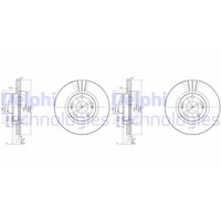 2X Delphi Bremsscheiben 280Mm BelÜFtet Vorne Passend FÜR Renault Espace Kangoo