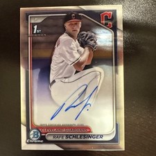 RAFE SCHLESINGER 2024 BOWMAN CHROME DRAFT 1ST AUTOGRAPH BASE AUTO