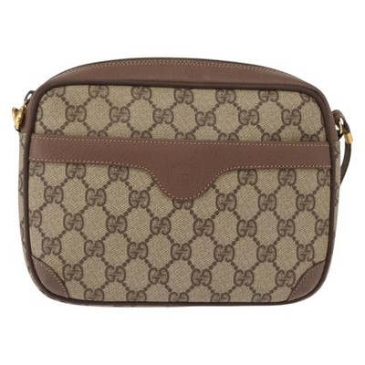 GUCCI GG Supreme Shoulder Bag PVC Beige Gold 007 115 6423 Auth
