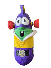 1999 Veggie Tales Larry Boy Super Suction Pop Off Ears Talking Plush Toy Tested
