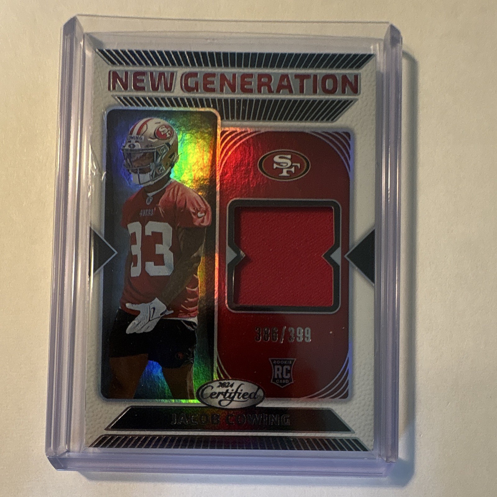 Jacob Cowing Panini Certified New Generation Jerseys Mirror #NGSJCG Base