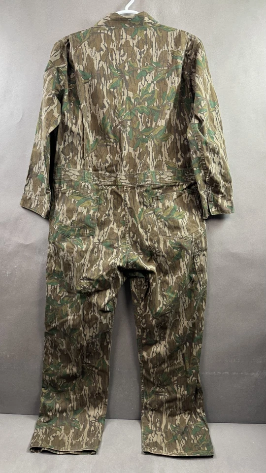 Винтажный оригинальный мужской комбинезон Mossy Oak XL длинный сделано в США Talon Greenleaf Light - Изображение 4 из 4