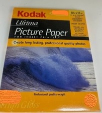 Kodak Ultima Picture Paper High Gloss 75 Count 8 1/2 X 11 Sheets