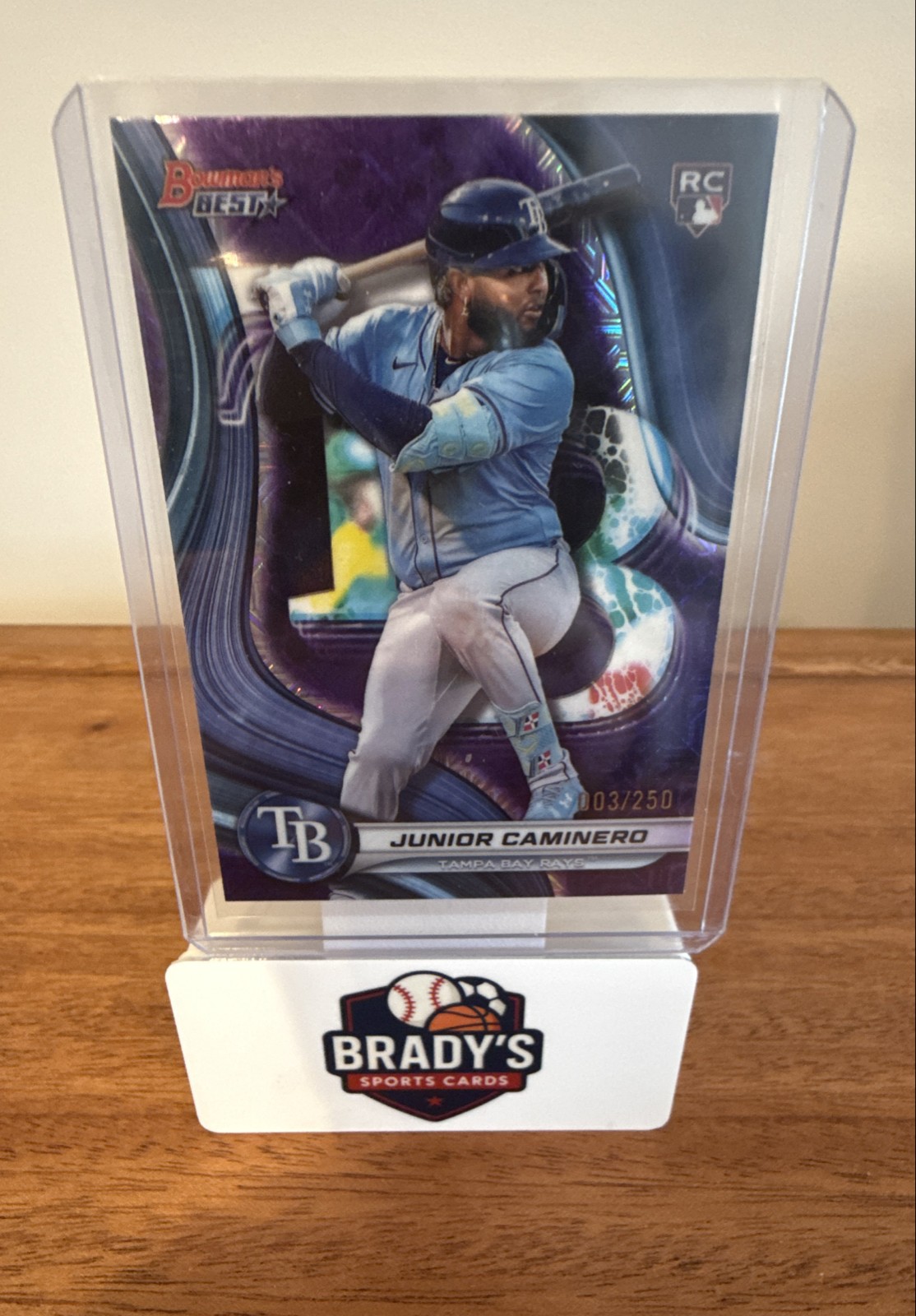 2024 Bowman's Best - Junior Caminero #62 Purple Refractor /250 (RC)