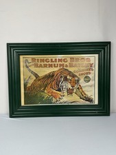 Barnum & Bailey Circus Poster Framed Vintage Style Wall Art  15.5&rdquo; x 21.25&rdquo;