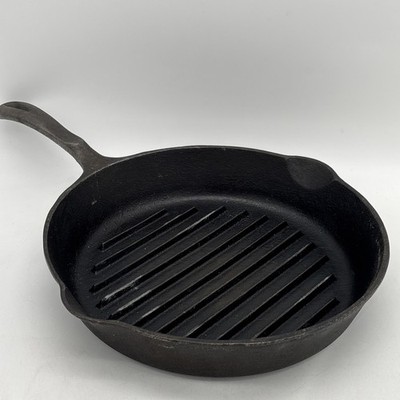 Vintage Wagner's 1891 11 3/8'' Cast Iron Skillet Ribbed Fat Free Fryer Pan USA