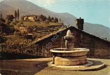 Cartolina Bienno Val Camonica Fontana Monumentale e Villa del Dosso 1975