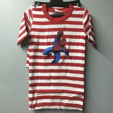 Hanna Andersson Boys Spider-Man Pajama Set Size 6-7 120cm Marvel Striped