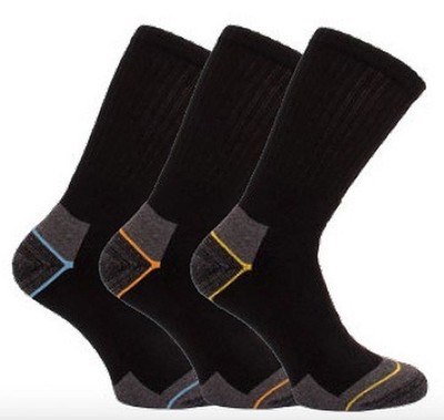 3 -9 Paar Herren Arbeits Socken Worker Baumwolle verstärkte Sohle 39-46