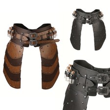 1Pcs Knights Skirt Medieval Sides Waist Armor Party Thigh Armor Faux Leather