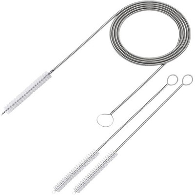 Long Drain Wire Brush, 60 Inch Flexible Pipe Tube Nylon 60 inch, White 